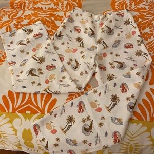 Reformation white beach linen pant